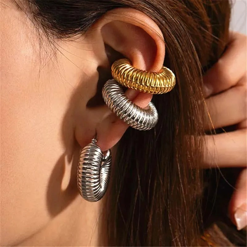 Spiral Round Ear Cuffs