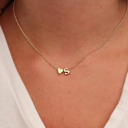 Heart x Letter Necklace