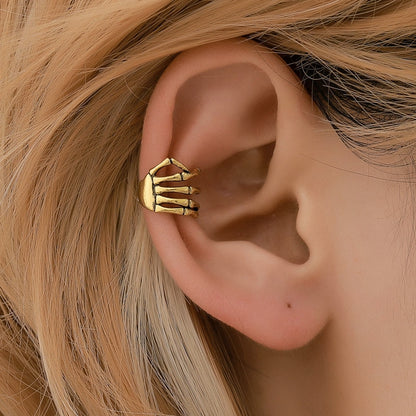 Skull Hand Ear Cuffs